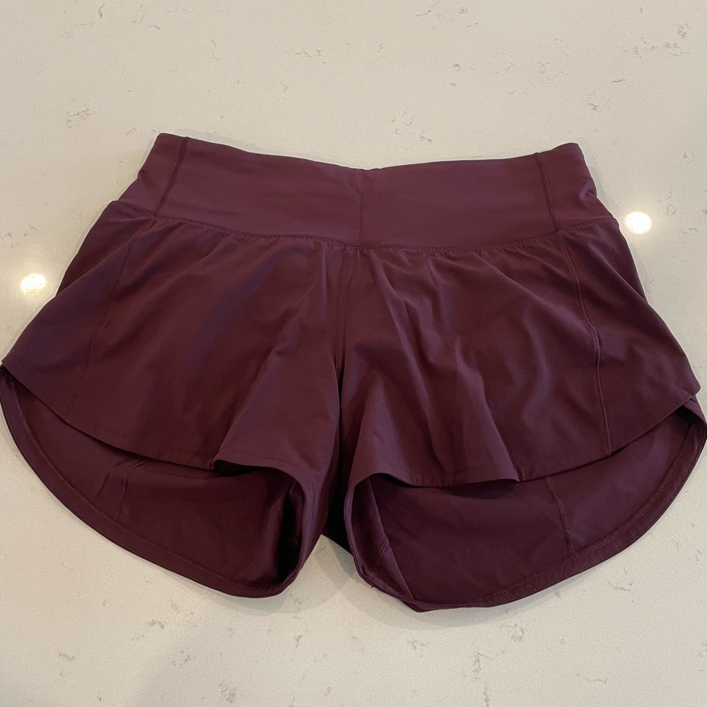 Speed Up Mid-Rise Lined Short 4" (Maroon)